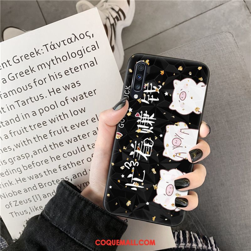 Étui Samsung Galaxy A50s Amoureux Rose Téléphone Portable, Coque Samsung Galaxy A50s Losange Tendance
