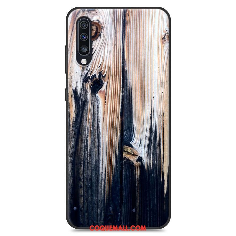 Étui Samsung Galaxy A50s Créatif Incassable Personnalité, Coque Samsung Galaxy A50s Grain De Bois Téléphone Portable