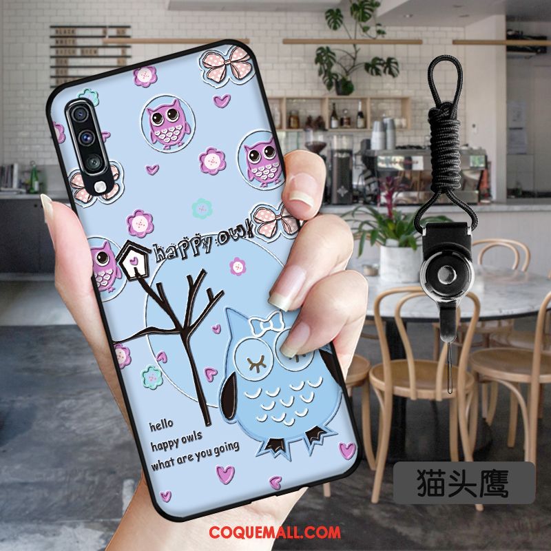 Étui Samsung Galaxy A50s Délavé En Daim Tout Compris Dessin Animé, Coque Samsung Galaxy A50s Charmant Gaufrage