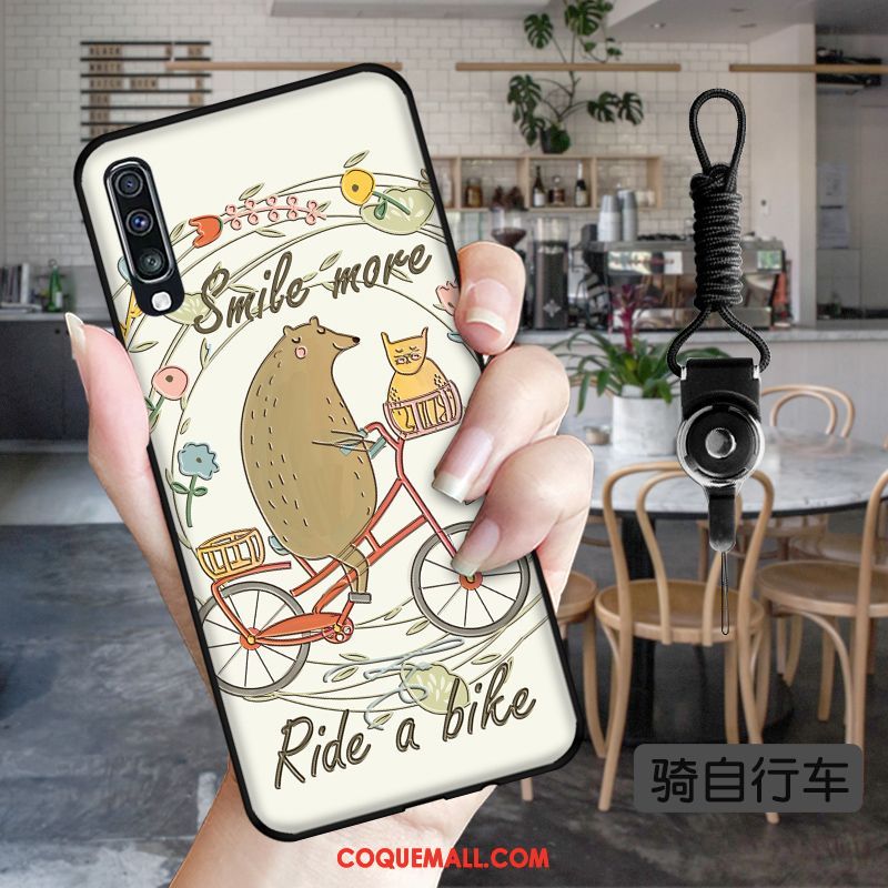 Étui Samsung Galaxy A50s Délavé En Daim Tout Compris Dessin Animé, Coque Samsung Galaxy A50s Charmant Gaufrage