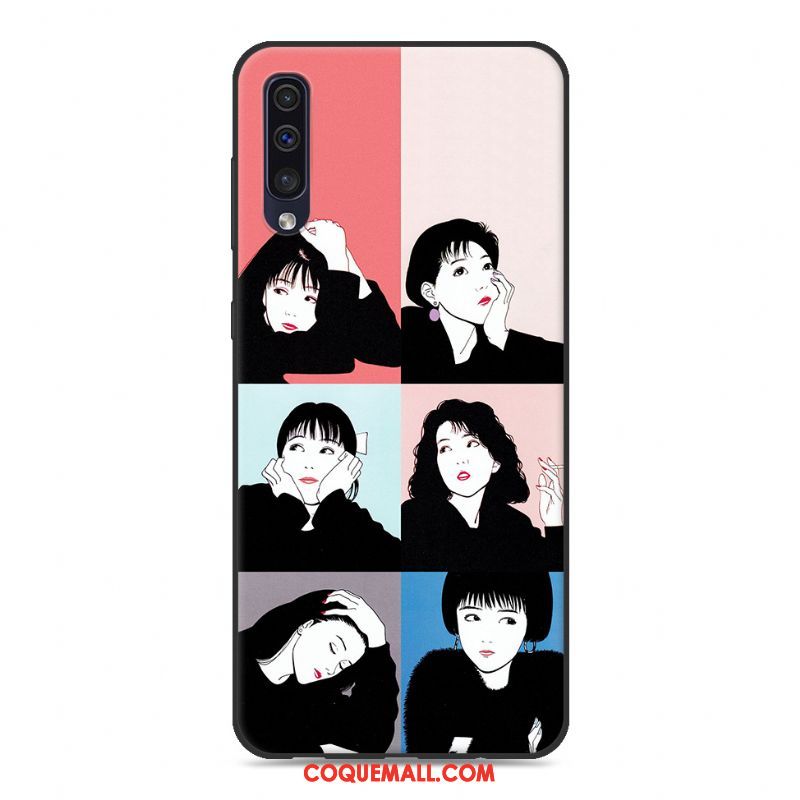 Étui Samsung Galaxy A50s Nouveau Dessin Animé Tendance, Coque Samsung Galaxy A50s Silicone Jaune