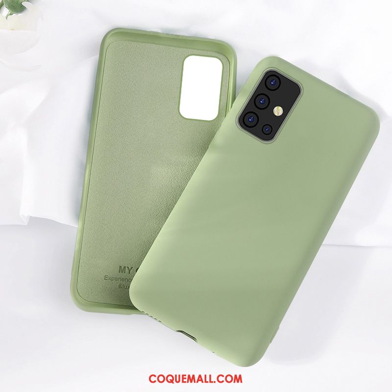 Étui Samsung Galaxy A51 Fluide Doux Incassable Nouveau, Coque Samsung Galaxy A51 Vert Téléphone Portable