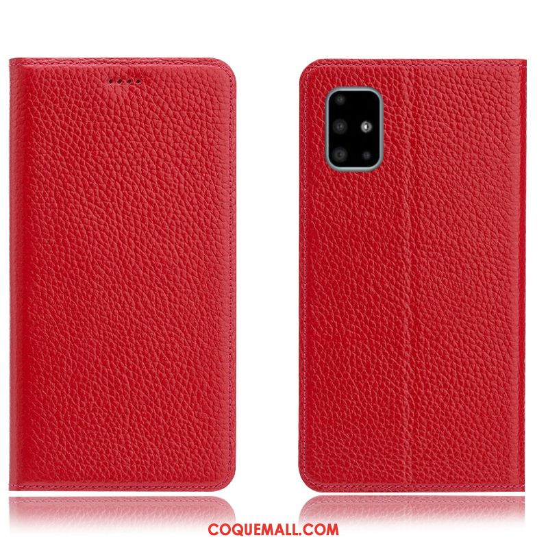 Étui Samsung Galaxy A51 Modèle Fleurie Téléphone Portable Incassable, Coque Samsung Galaxy A51 Tout Compris En Cuir