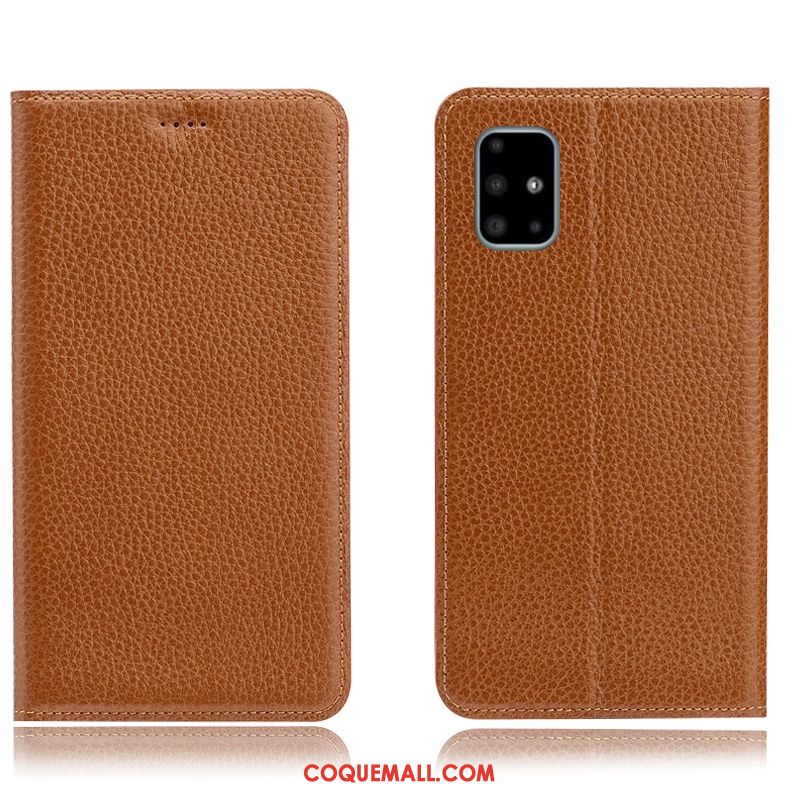 Étui Samsung Galaxy A51 Modèle Fleurie Téléphone Portable Incassable, Coque Samsung Galaxy A51 Tout Compris En Cuir