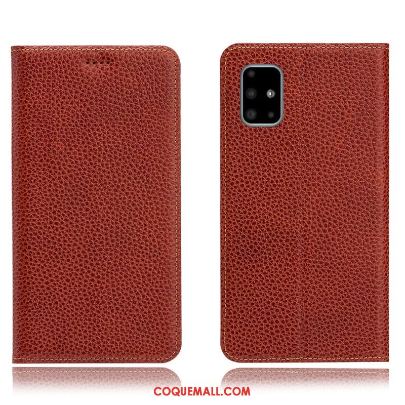 Étui Samsung Galaxy A51 Modèle Fleurie Téléphone Portable Incassable, Coque Samsung Galaxy A51 Tout Compris En Cuir