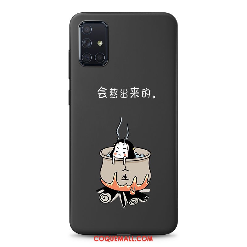 Étui Samsung Galaxy A51 Personnalité Étoile Chat, Coque Samsung Galaxy A51 Délavé En Daim Tout Compris