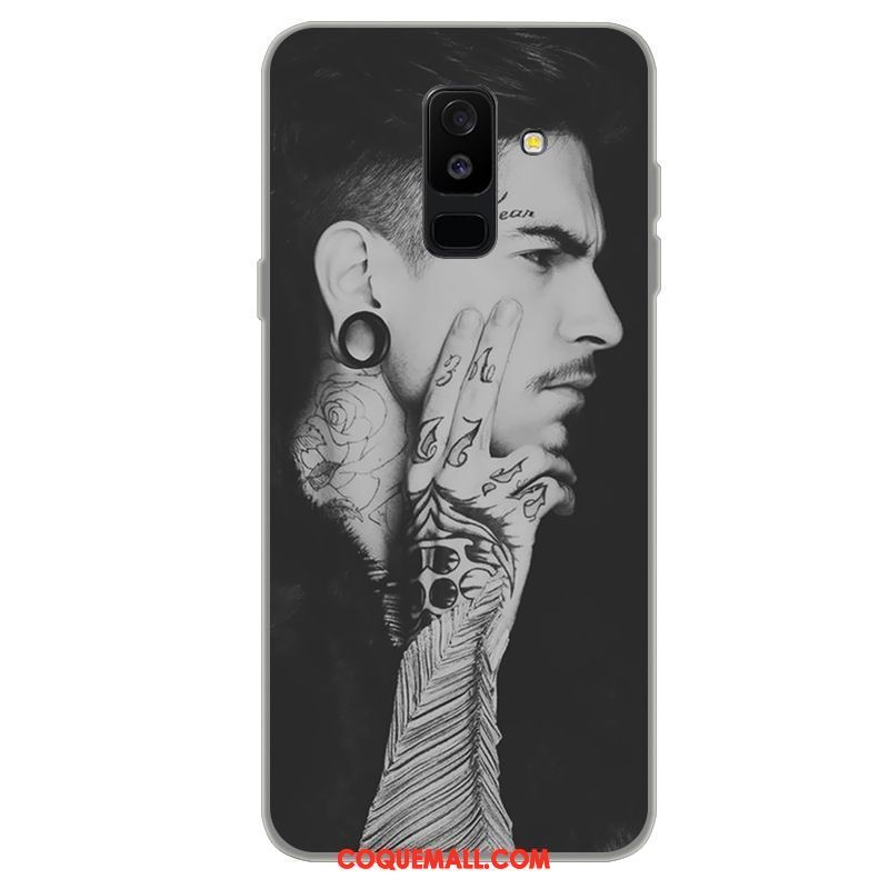 Étui Samsung Galaxy A6+ Incassable Téléphone Portable Étoile, Coque Samsung Galaxy A6+ Protection Dessin Animé