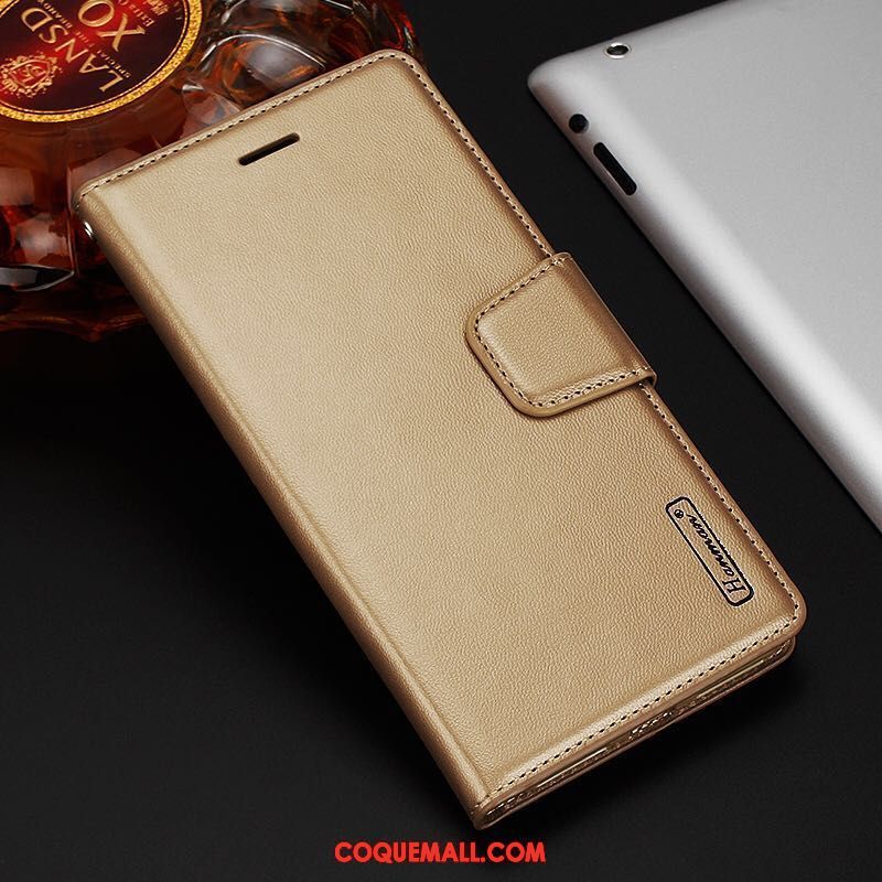 Étui Samsung Galaxy A6+ Or Étoile Étui En Cuir, Coque Samsung Galaxy A6+ Protection Cuir Véritable