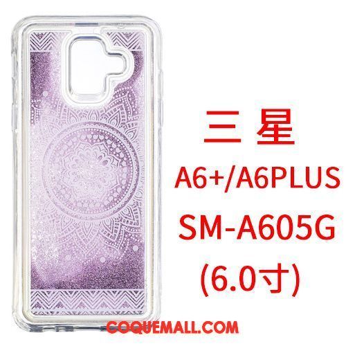 Étui Samsung Galaxy A6+ Ornements Suspendus Quicksand Silicone, Coque Samsung Galaxy A6+ Protection Téléphone Portable