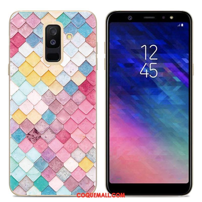 Étui Samsung Galaxy A6 Personnalisé Silicone Tendance, Coque Samsung Galaxy A6 Multicolore Étoile