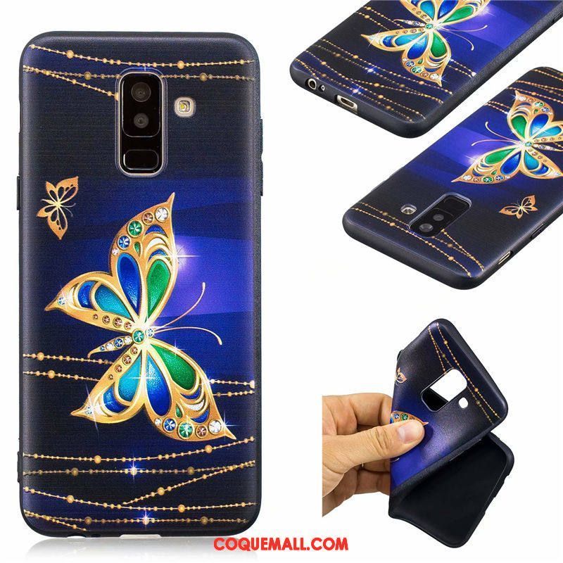 Étui Samsung Galaxy A6+ Protection Incassable Téléphone Portable, Coque Samsung Galaxy A6+ Dessin Animé Silicone