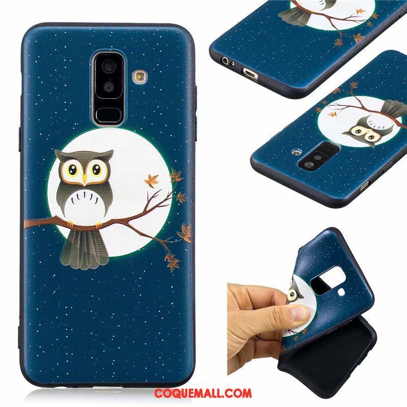 Étui Samsung Galaxy A6+ Protection Incassable Téléphone Portable, Coque Samsung Galaxy A6+ Dessin Animé Silicone