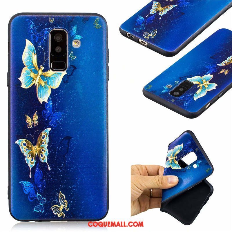 Étui Samsung Galaxy A6+ Protection Incassable Téléphone Portable, Coque Samsung Galaxy A6+ Dessin Animé Silicone