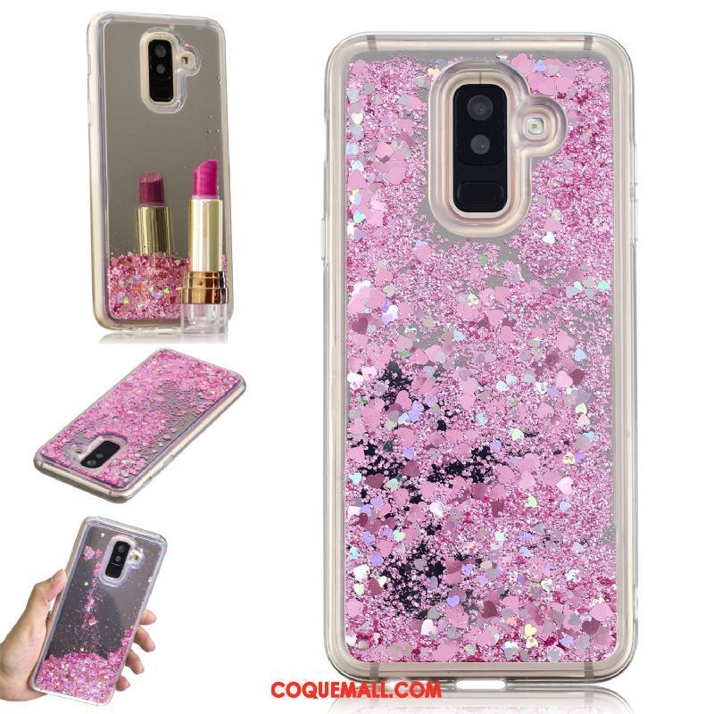 Étui Samsung Galaxy A6 Rose Miroir Tendance, Coque Samsung Galaxy A6 Étoile Placage