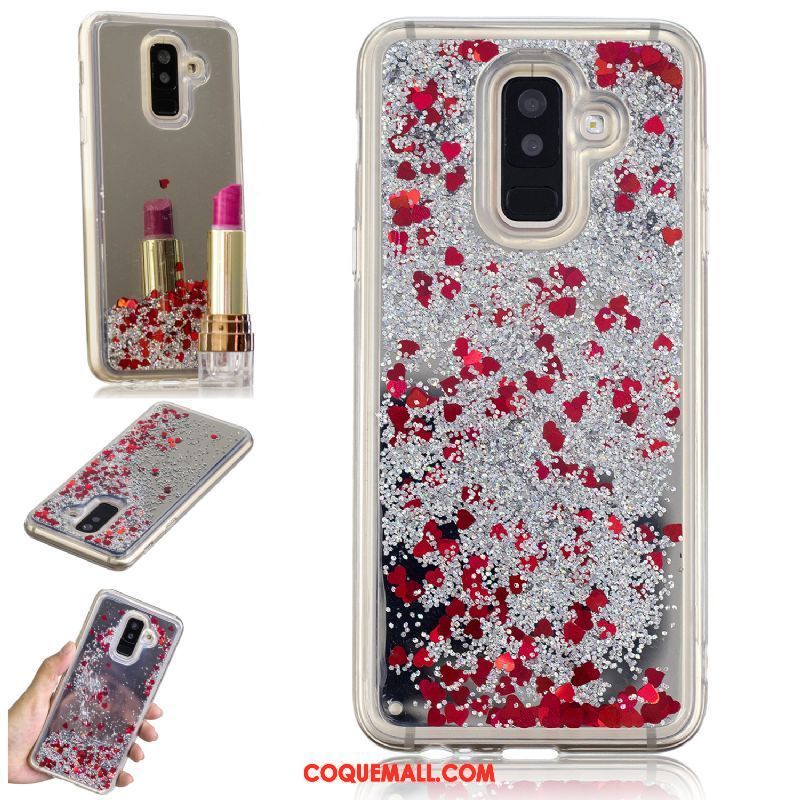 Étui Samsung Galaxy A6 Rose Miroir Tendance, Coque Samsung Galaxy A6 Étoile Placage