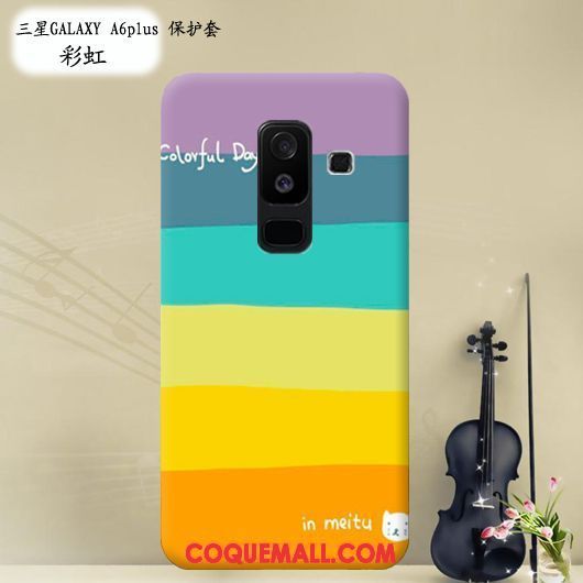 Étui Samsung Galaxy A6+ Rose Tout Compris Protection, Coque Samsung Galaxy A6+ Personnalisé Silicone