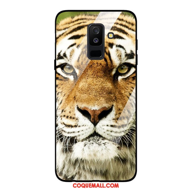 Étui Samsung Galaxy A6 Tempérer Miroir Verre, Coque Samsung Galaxy A6 Étoile Téléphone Portable