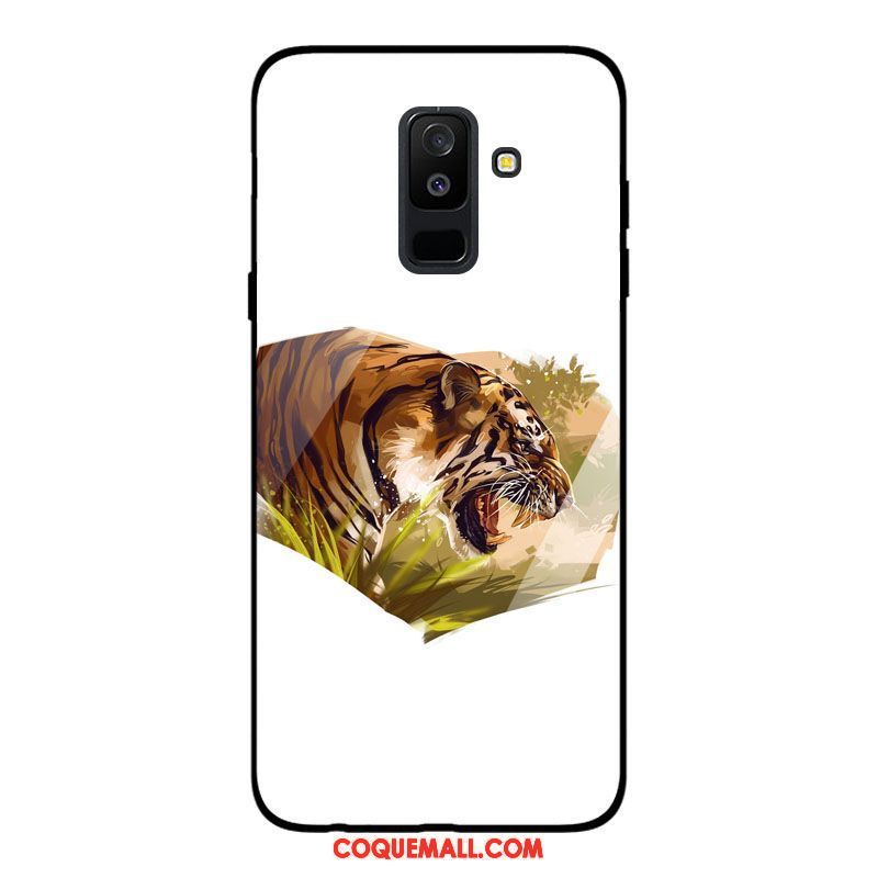 Étui Samsung Galaxy A6 Tempérer Miroir Verre, Coque Samsung Galaxy A6 Étoile Téléphone Portable