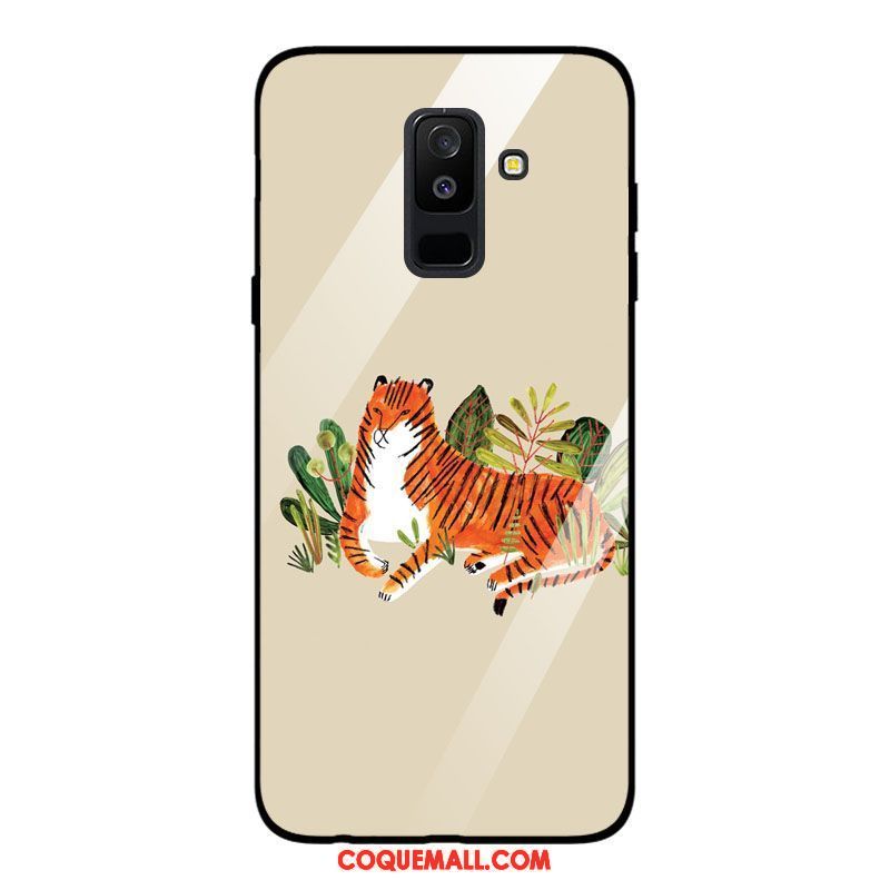 Étui Samsung Galaxy A6 Tempérer Miroir Verre, Coque Samsung Galaxy A6 Étoile Téléphone Portable