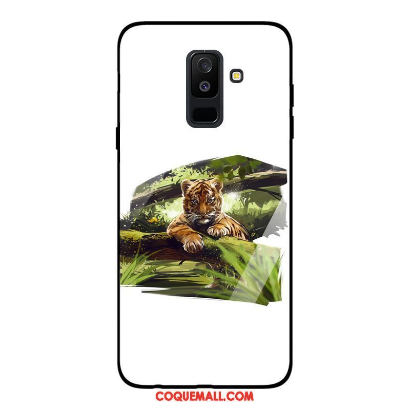 Étui Samsung Galaxy A6 Tempérer Miroir Verre, Coque Samsung Galaxy A6 Étoile Téléphone Portable