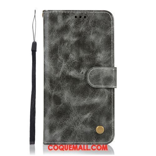 Étui Samsung Galaxy A6+ Téléphone Portable Vintage Protection, Coque Samsung Galaxy A6+ Étoile Portefeuille Braun