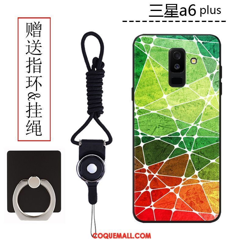 Étui Samsung Galaxy A6 Vert Tout Compris Tendance, Coque Samsung Galaxy A6 Téléphone Portable Silicone