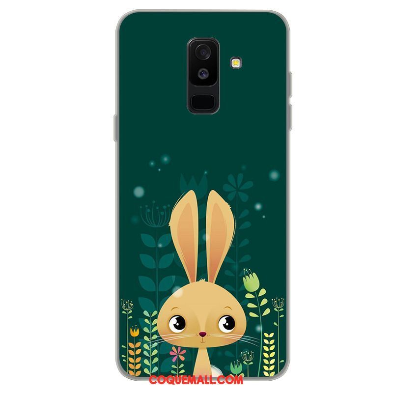 Étui Samsung Galaxy A6+ Étoile Fluide Doux Bleu, Coque Samsung Galaxy A6+ Téléphone Portable Silicone