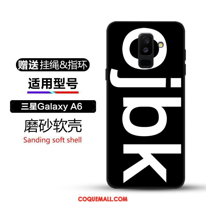 Étui Samsung Galaxy A6+ Étoile Noir Protection, Coque Samsung Galaxy A6+ Tendance Incassable