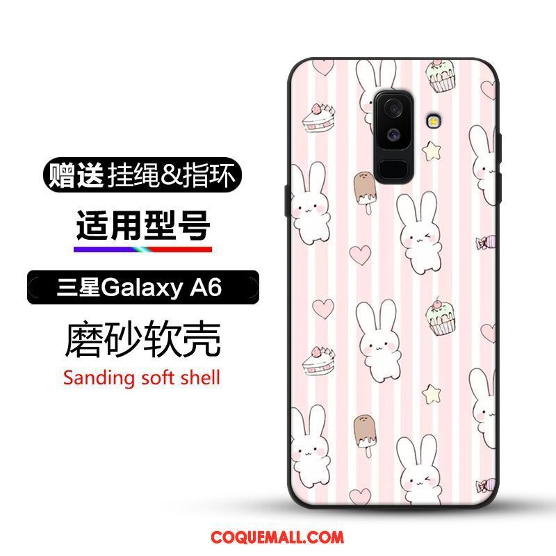 Étui Samsung Galaxy A6+ Étoile Noir Protection, Coque Samsung Galaxy A6+ Tendance Incassable