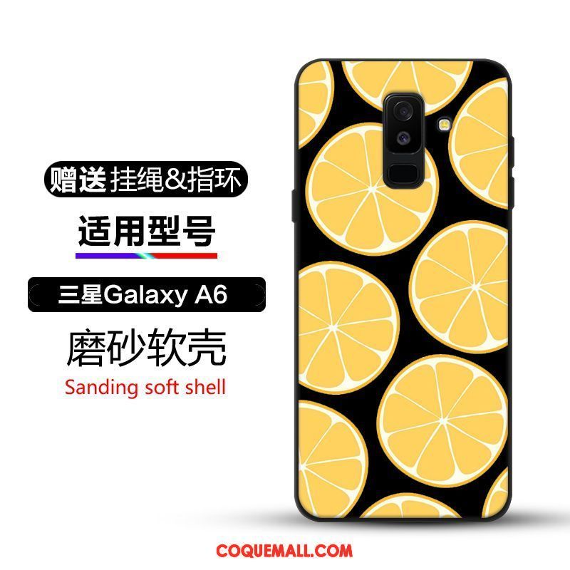 Étui Samsung Galaxy A6+ Étoile Noir Protection, Coque Samsung Galaxy A6+ Tendance Incassable