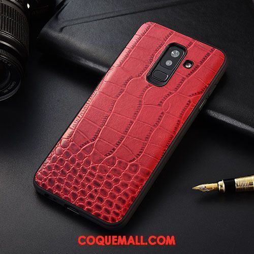 Étui Samsung Galaxy A6+ Étoile Protection Étui En Cuir, Coque Samsung Galaxy A6+ Crocodile Modèle Tout Compris