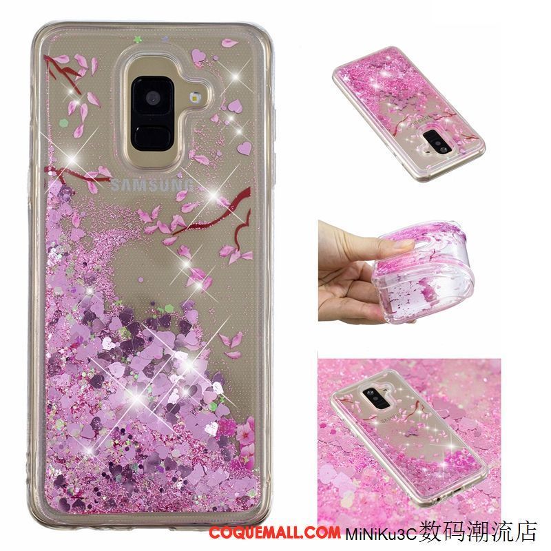 Étui Samsung Galaxy A6 Étoile Tout Compris Rose, Coque Samsung Galaxy A6 Protection Rose