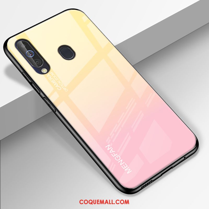 Étui Samsung Galaxy A60 Dégradé Téléphone Portable Verre, Coque Samsung Galaxy A60 Protection Tendance