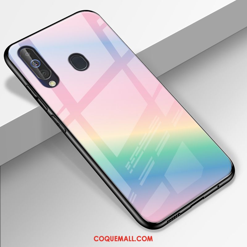 Étui Samsung Galaxy A60 Dégradé Téléphone Portable Verre, Coque Samsung Galaxy A60 Protection Tendance