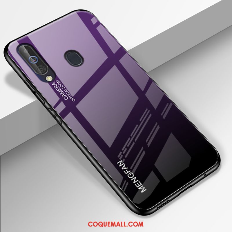 Étui Samsung Galaxy A60 Dégradé Téléphone Portable Verre, Coque Samsung Galaxy A60 Protection Tendance