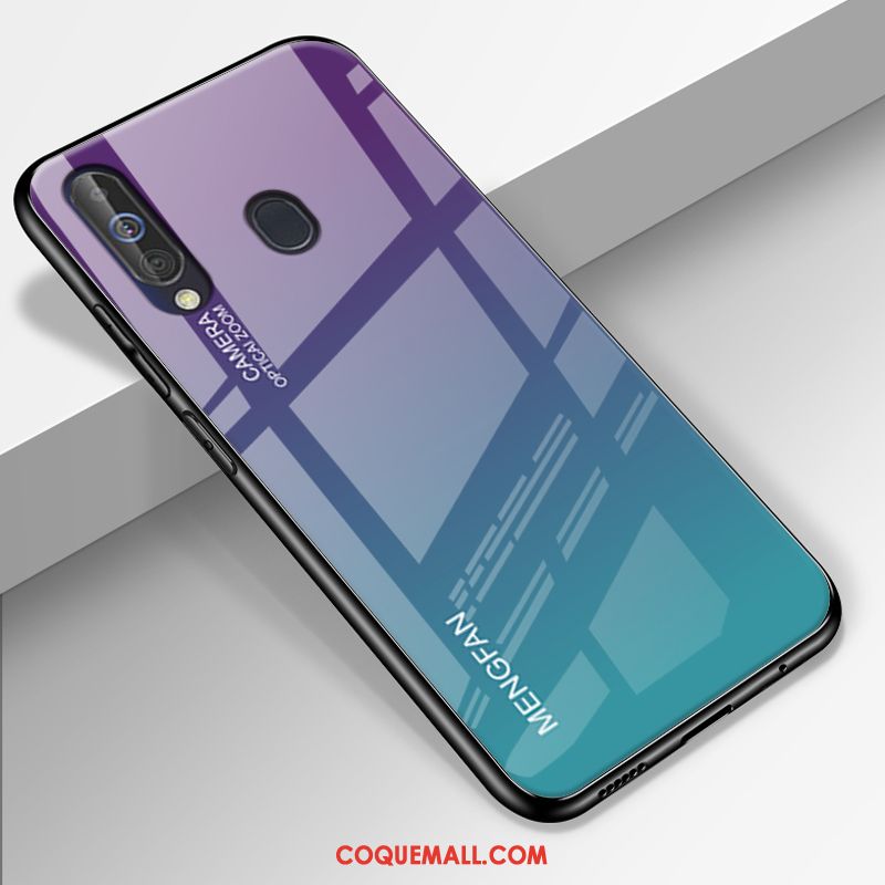 Étui Samsung Galaxy A60 Dégradé Téléphone Portable Verre, Coque Samsung Galaxy A60 Protection Tendance