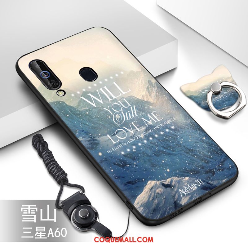 Étui Samsung Galaxy A60 Fluide Doux Dessin Animé Protection, Coque Samsung Galaxy A60 Étoile Incassable