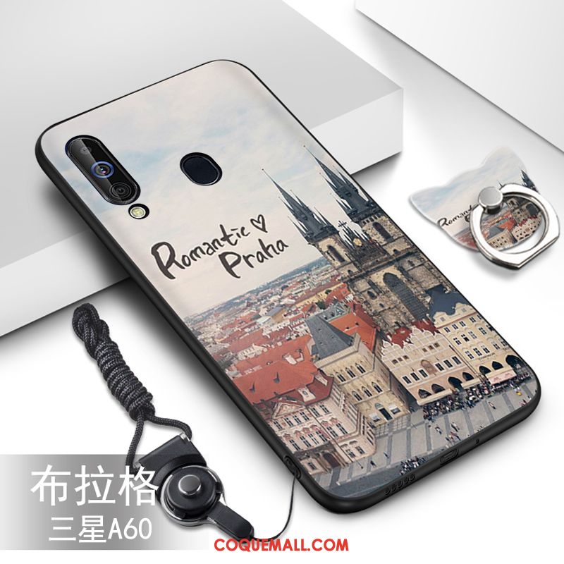 Étui Samsung Galaxy A60 Fluide Doux Dessin Animé Protection, Coque Samsung Galaxy A60 Étoile Incassable