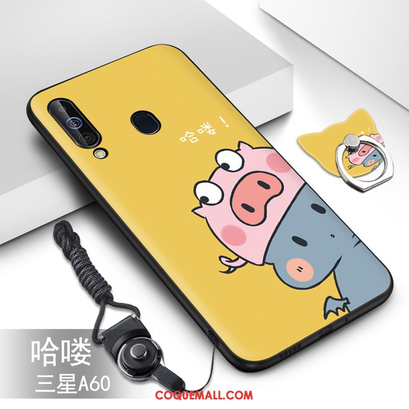 Étui Samsung Galaxy A60 Fluide Doux Dessin Animé Protection, Coque Samsung Galaxy A60 Étoile Incassable