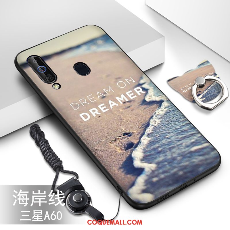 Étui Samsung Galaxy A60 Fluide Doux Dessin Animé Protection, Coque Samsung Galaxy A60 Étoile Incassable