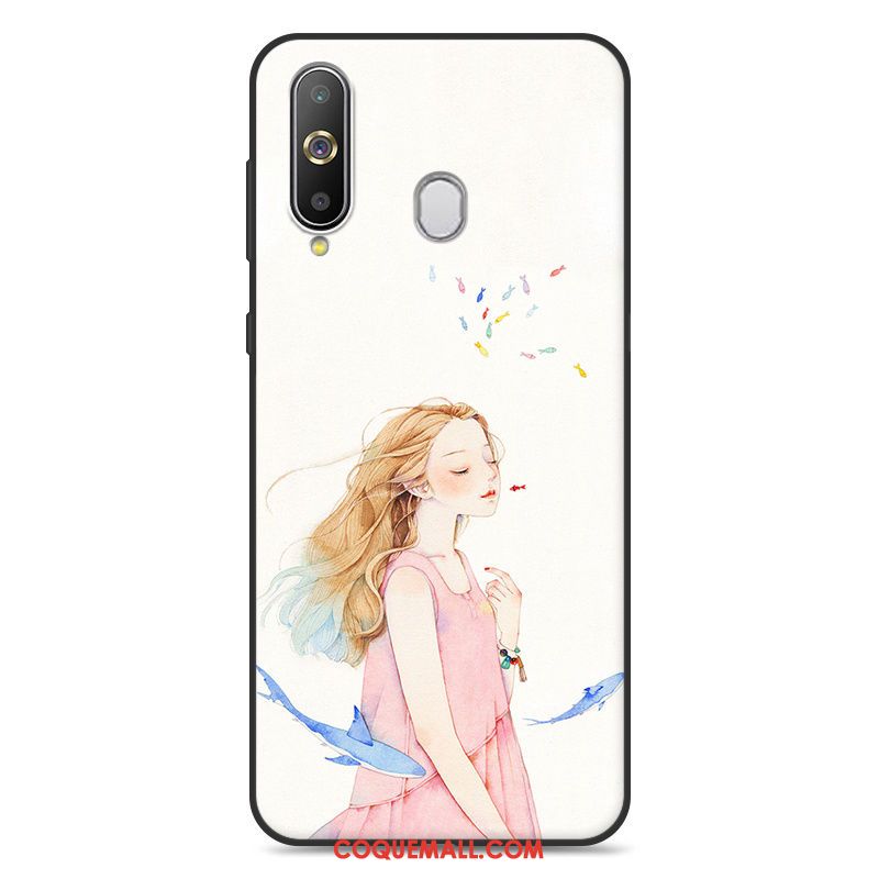 Étui Samsung Galaxy A60 Fluide Doux Vert Personnalité, Coque Samsung Galaxy A60 Étoile Frais