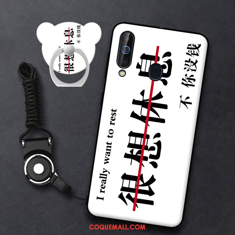 Étui Samsung Galaxy A60 Incassable Fluide Doux Téléphone Portable, Coque Samsung Galaxy A60 Noir Étoile