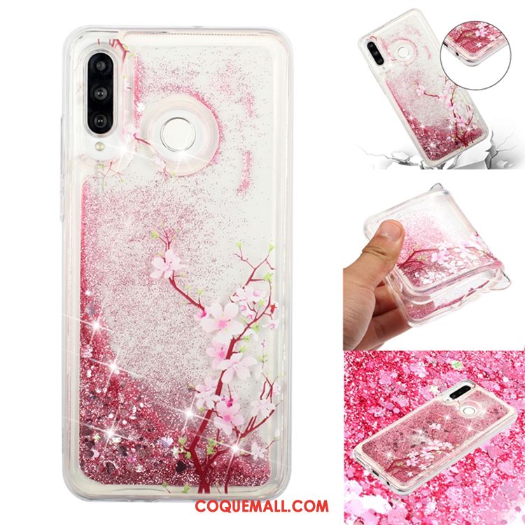 Étui Samsung Galaxy A60 Liquide Créatif Rouge, Coque Samsung Galaxy A60 Silicone Téléphone Portable