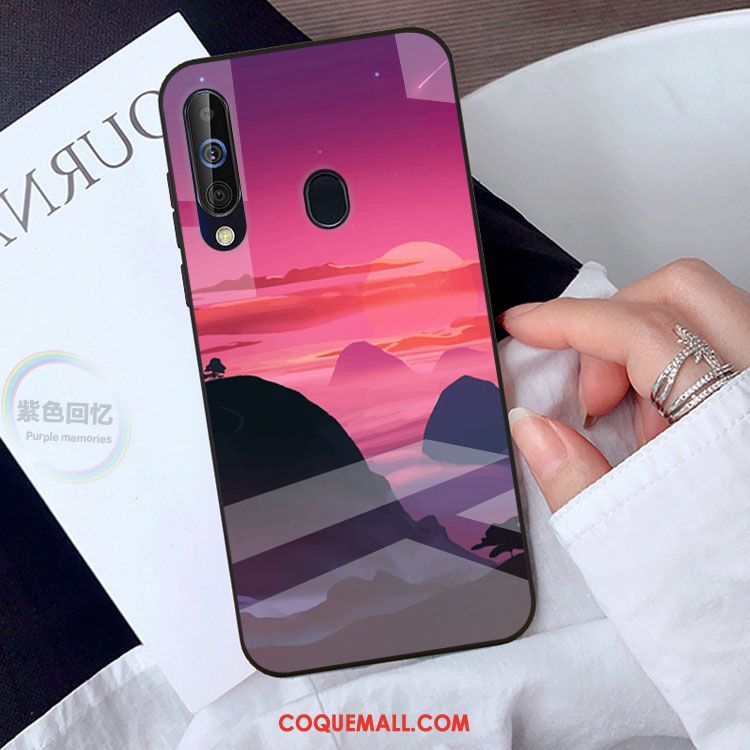 Étui Samsung Galaxy A60 Personnalité Protection Verre, Coque Samsung Galaxy A60 Étoile Miroir