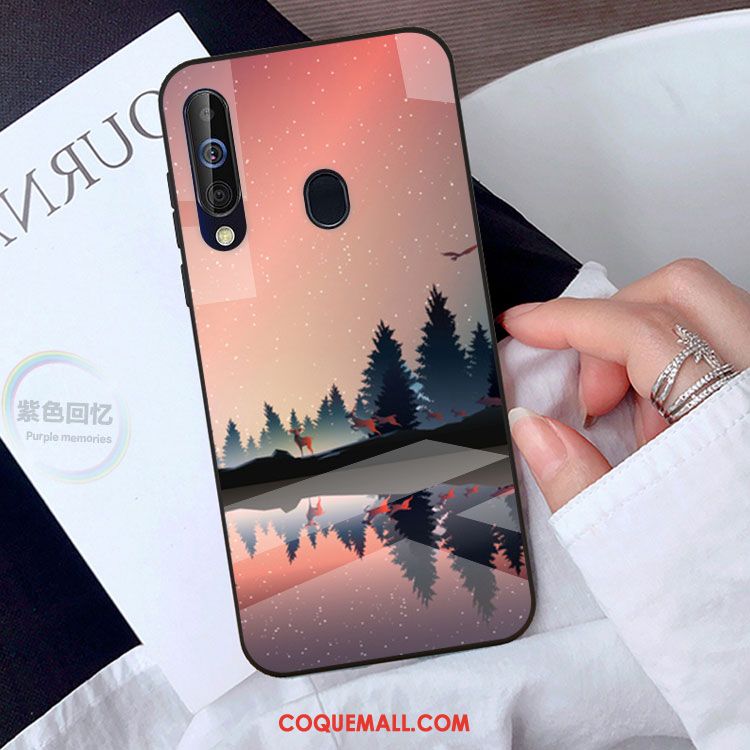 Étui Samsung Galaxy A60 Personnalité Protection Verre, Coque Samsung Galaxy A60 Étoile Miroir