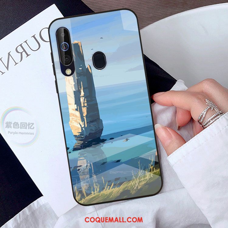 Étui Samsung Galaxy A60 Personnalité Protection Verre, Coque Samsung Galaxy A60 Étoile Miroir