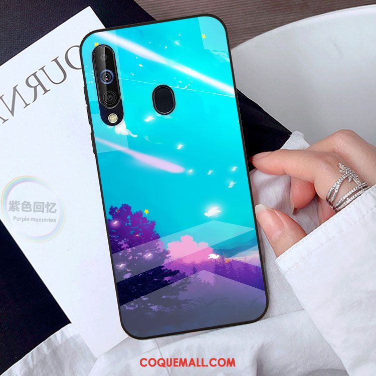 Étui Samsung Galaxy A60 Personnalité Protection Verre, Coque Samsung Galaxy A60 Étoile Miroir