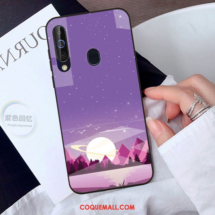 Étui Samsung Galaxy A60 Personnalité Protection Verre, Coque Samsung Galaxy A60 Étoile Miroir