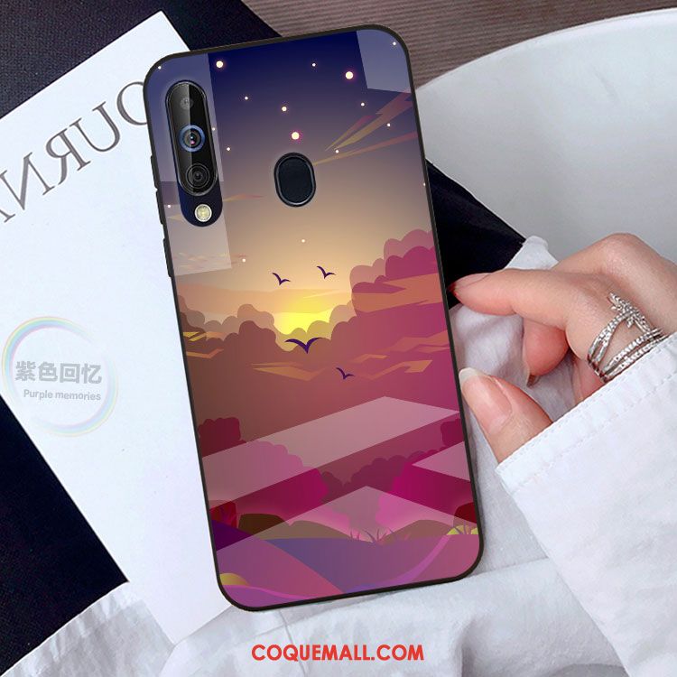 Étui Samsung Galaxy A60 Personnalité Protection Verre, Coque Samsung Galaxy A60 Étoile Miroir