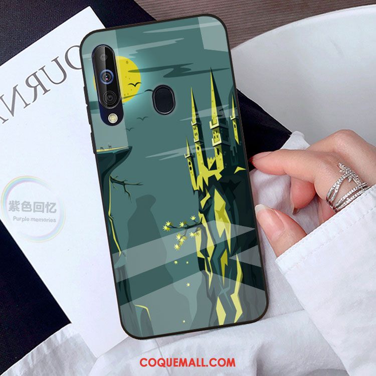 Étui Samsung Galaxy A60 Personnalité Protection Verre, Coque Samsung Galaxy A60 Étoile Miroir